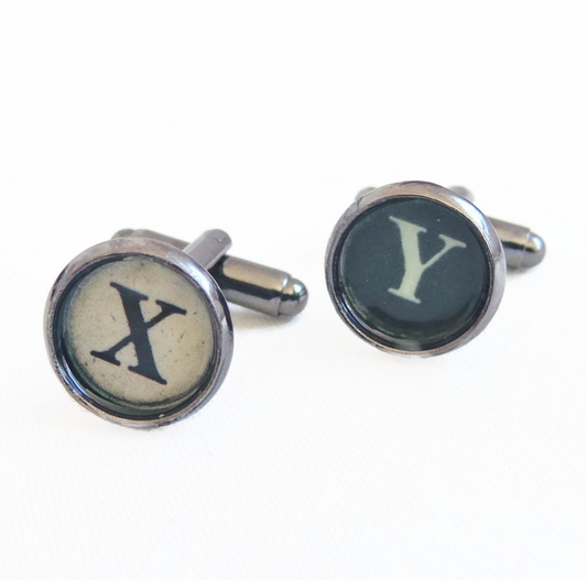 Typewriter Key Initial Letter cufflink