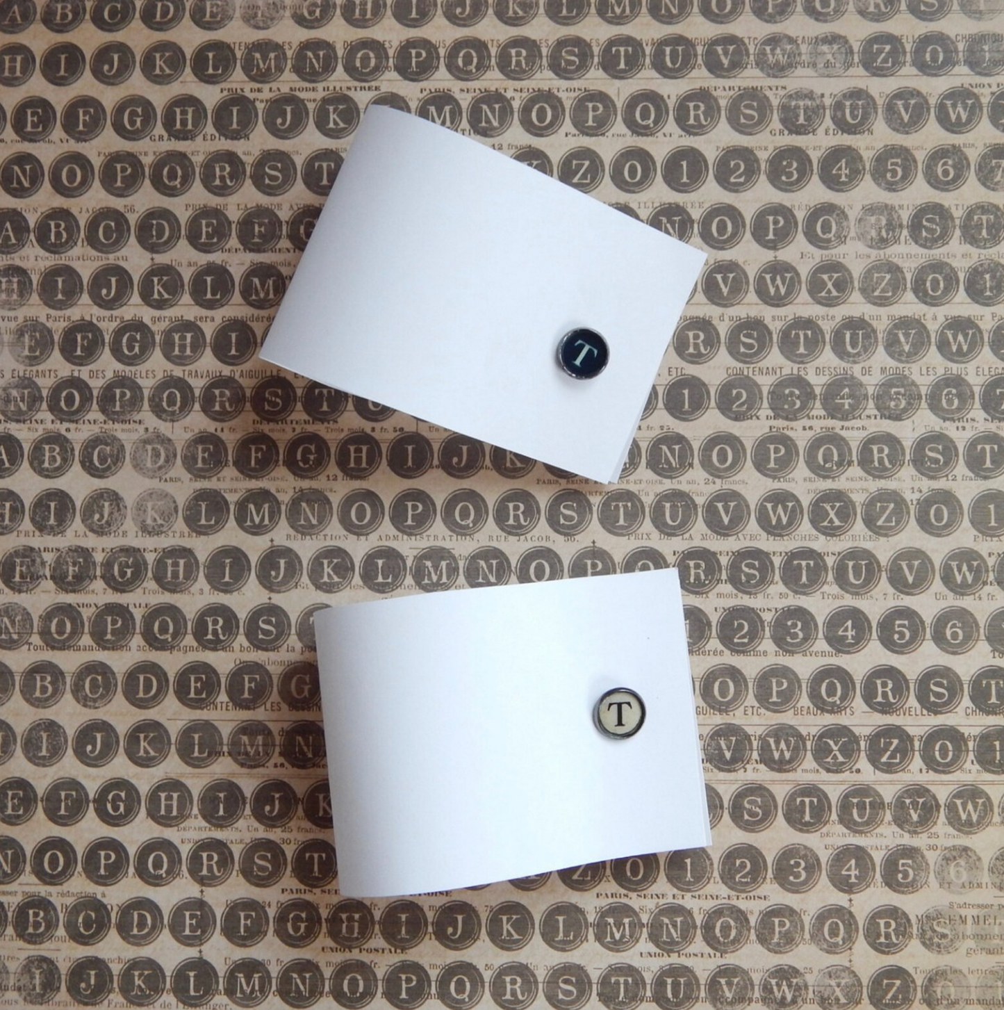 Typewriter Key Initial Letter cufflink