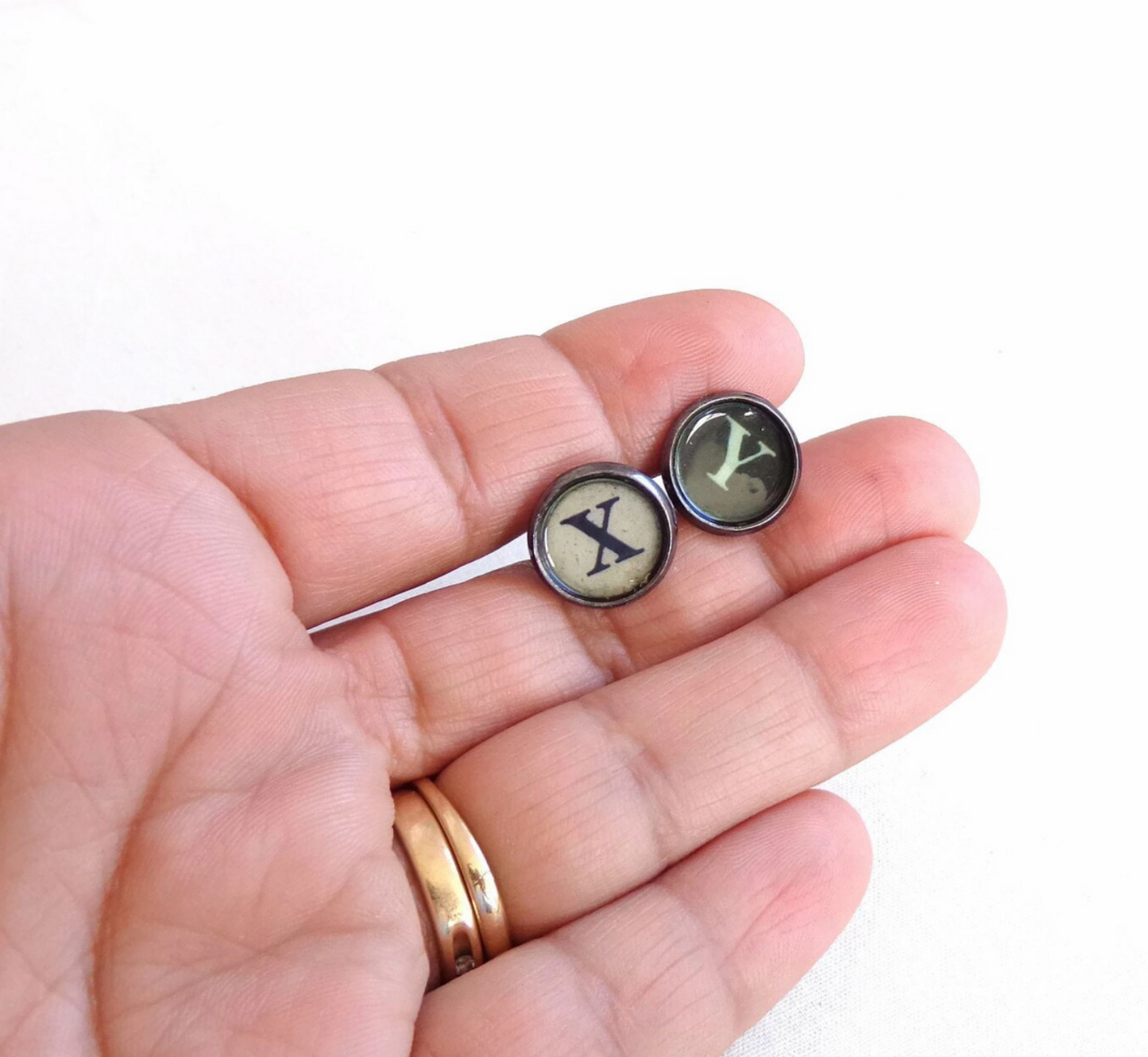 Typewriter Key Initial Letter cufflink