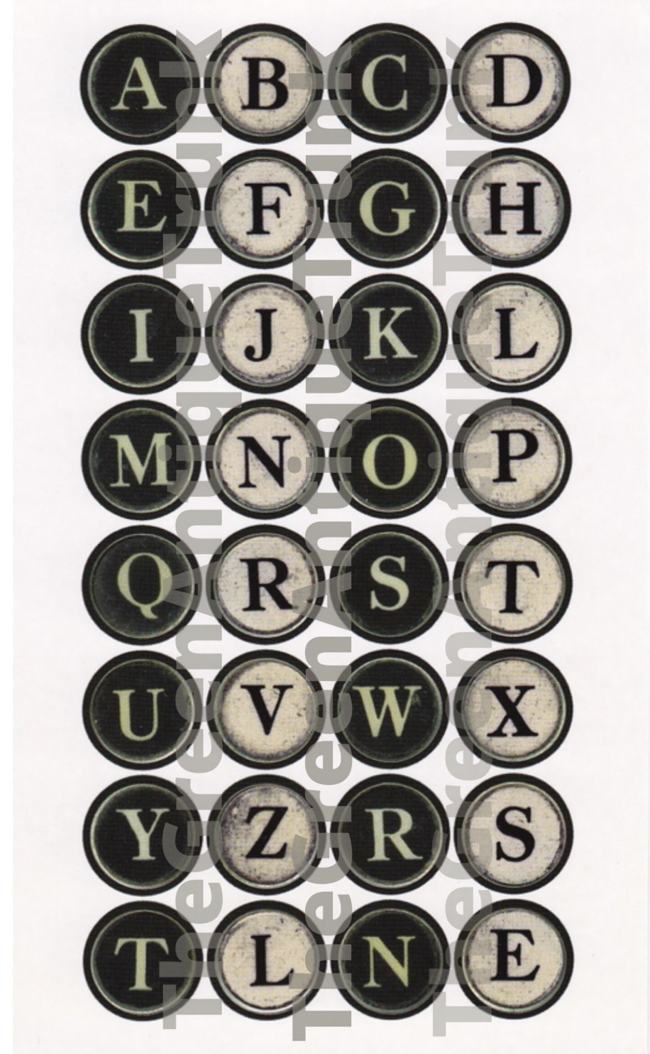 Typewriter Key Initial Letter cufflink