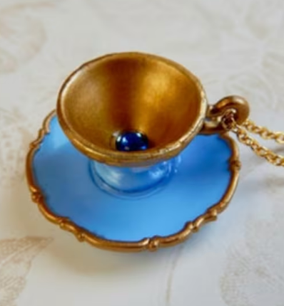 Alice in Wonderland Tea Cup Necklace