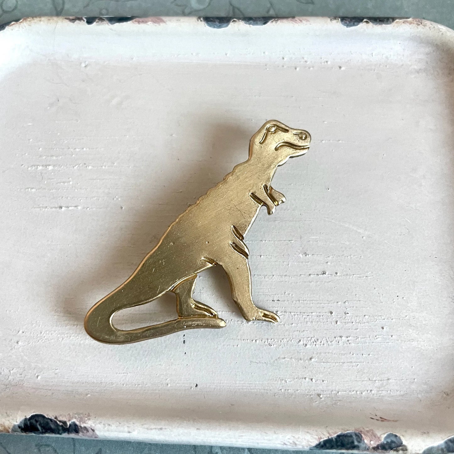 Vintage brass dinosaur pins your choice
