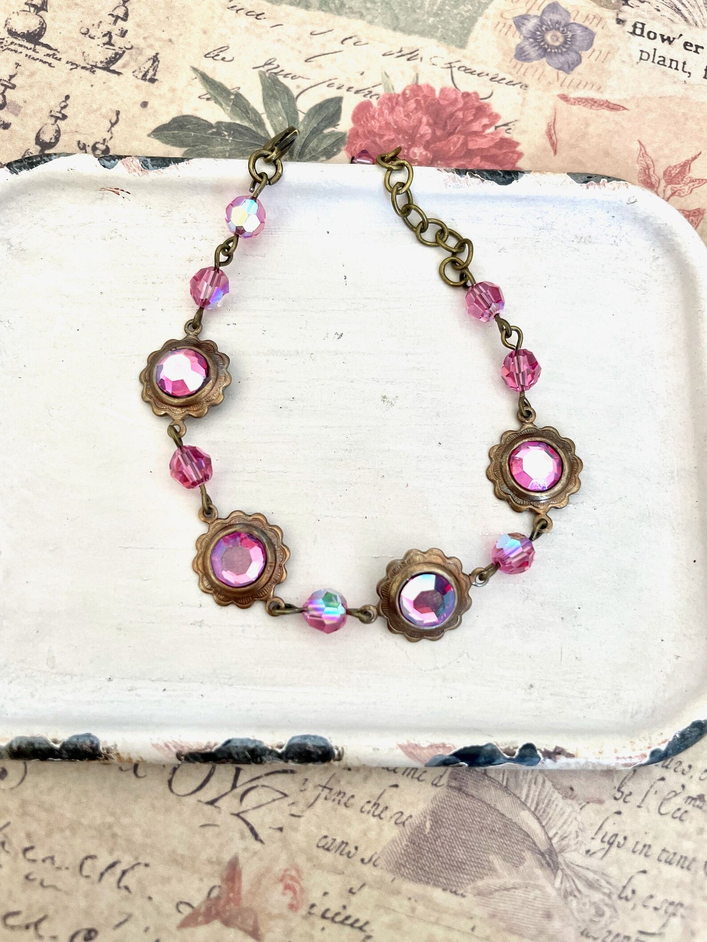 Vintage crystal beaded bracelet - Vintage SWAROVSKI® bracelet