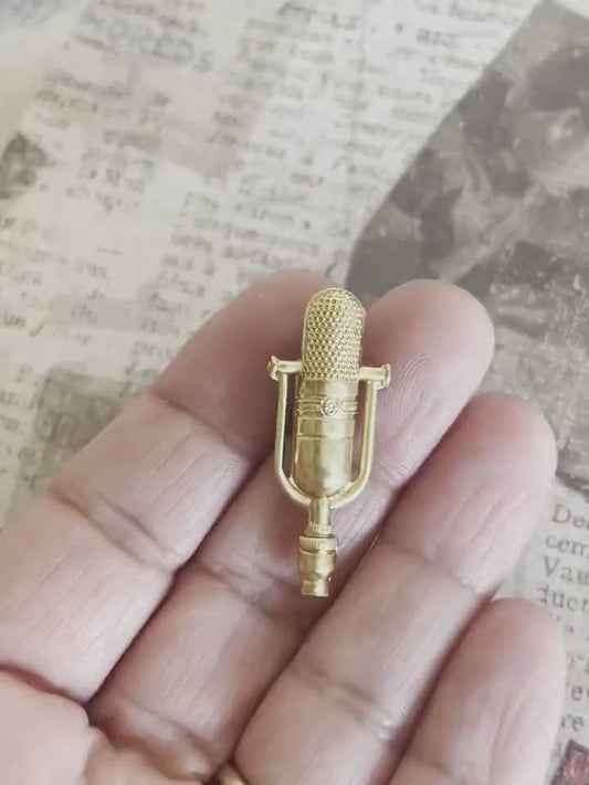 Brass microphone pin