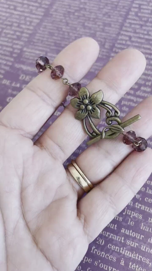 Amethyst Flower bracelet