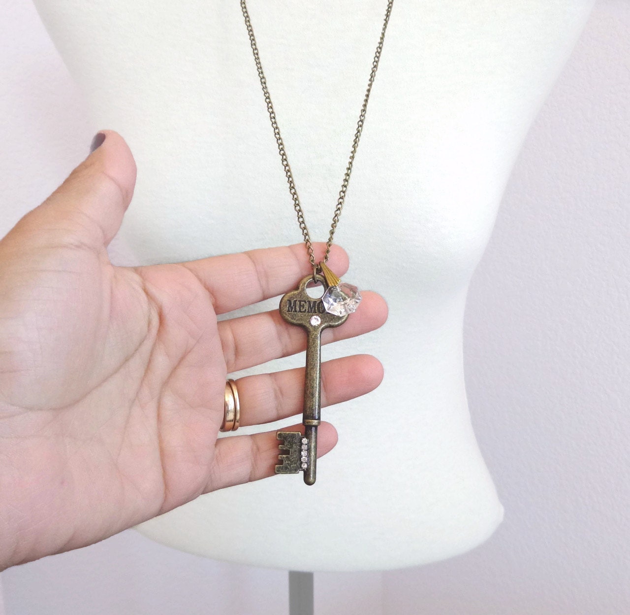 Ernestine - memory key necklace