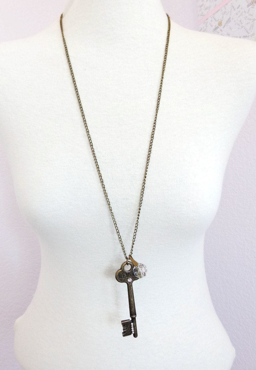 Ernestine - memory key necklace