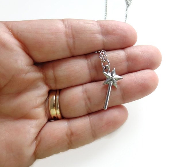 Elphaba -  magic wand necklace - fairy godmother necklace