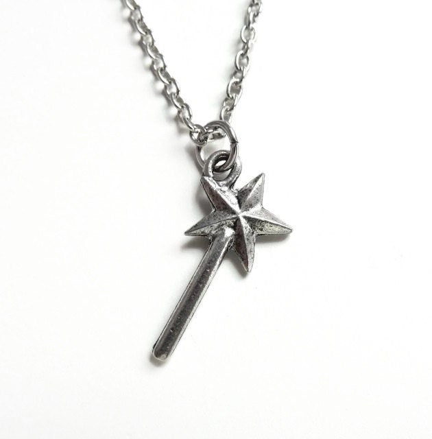 Elphaba -  magic wand necklace - fairy godmother necklace