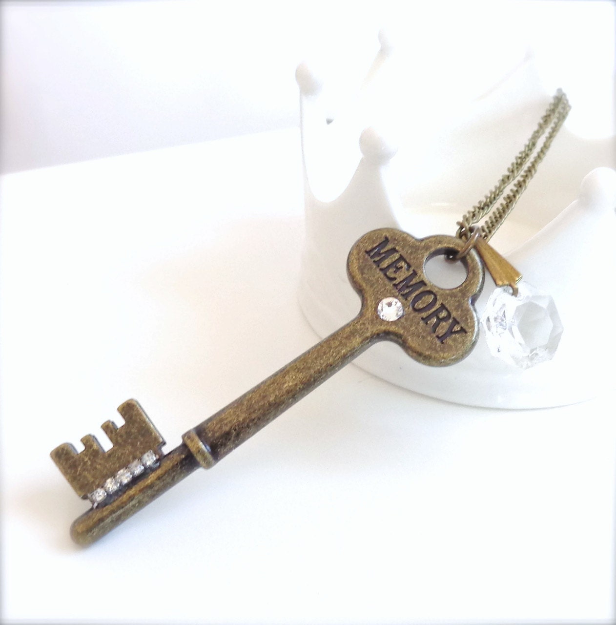 Ernestine - memory key necklace