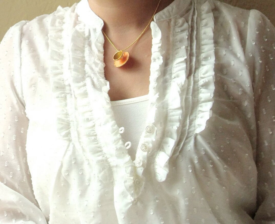 Alice in Wonderland Tea Cup Necklace