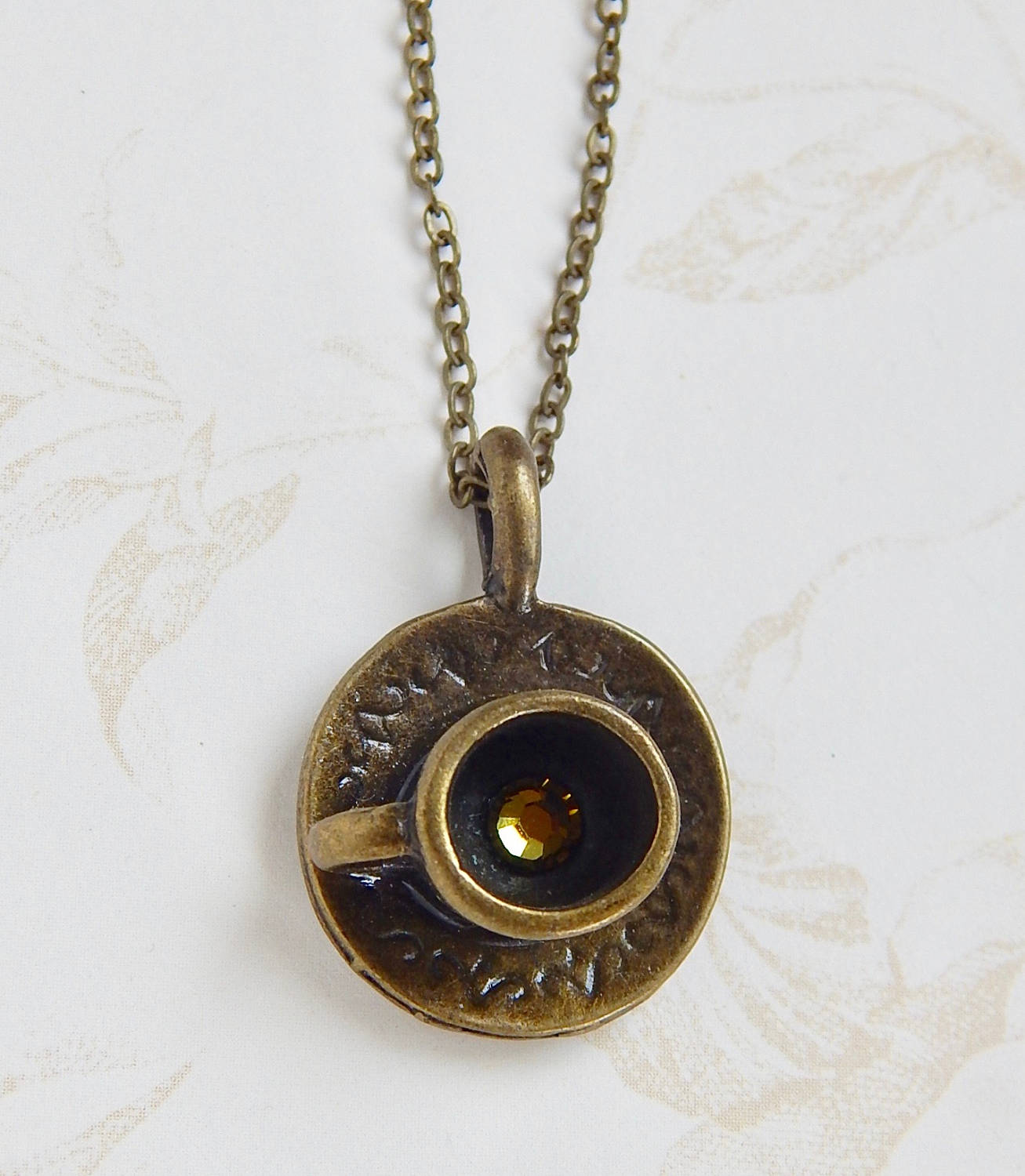 Eliza - tea for one - teacup charm necklace
