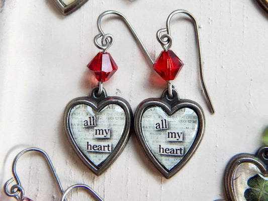 Valentine's Day heart earrings - All my heart