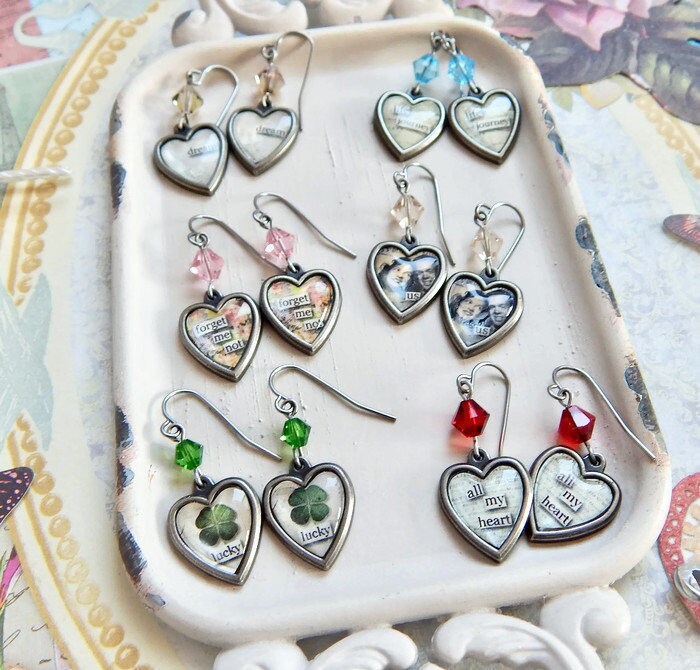 Valentine's Day heart earrings - All my heart