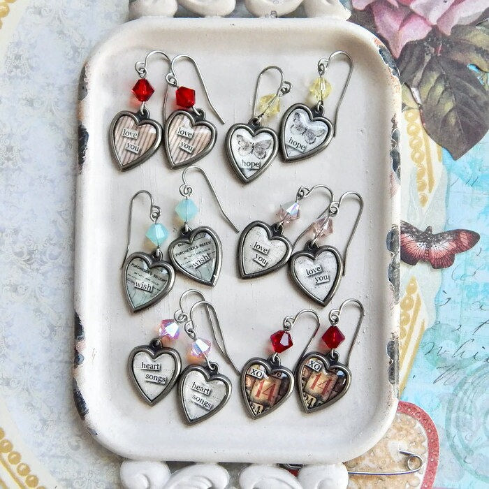 Valentine's Day heart earrings - All my heart