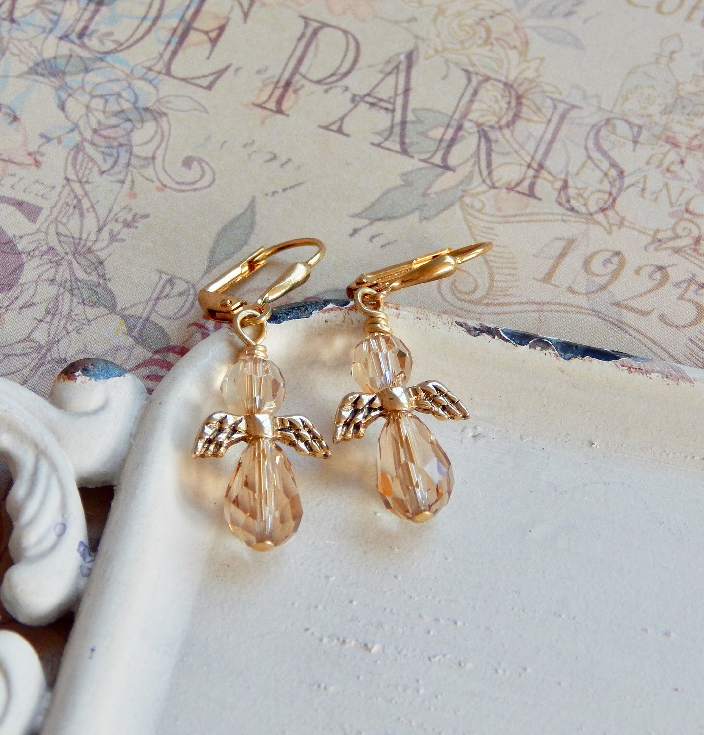 Crystal Angel earrings