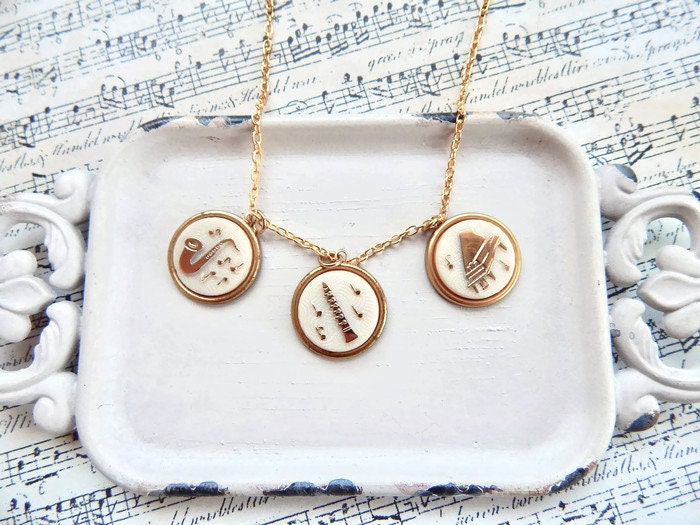 Melody - music charm necklace your choice