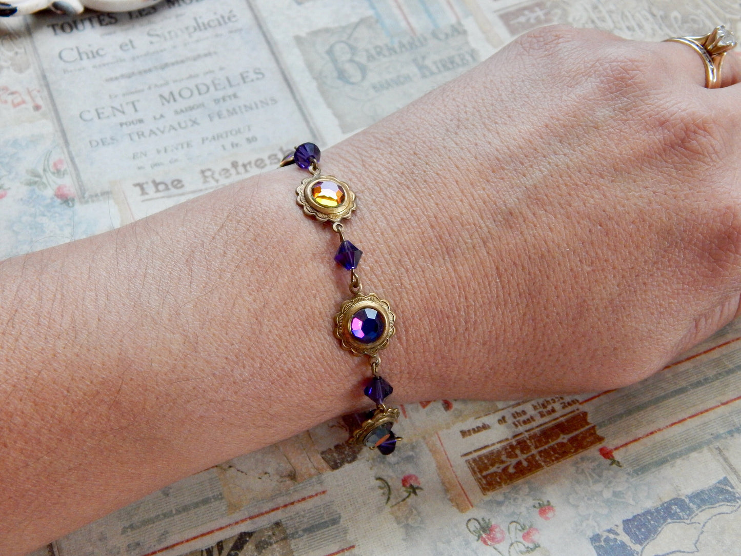 Vintage crystal beaded bracelet - Vintage SWAROVSKI® bracelet