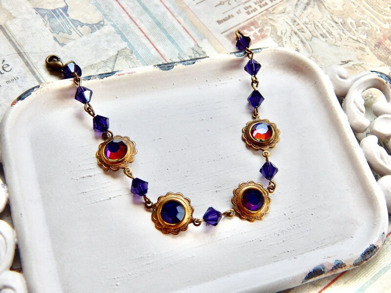 Vintage crystal beaded bracelet - Vintage SWAROVSKI® bracelet