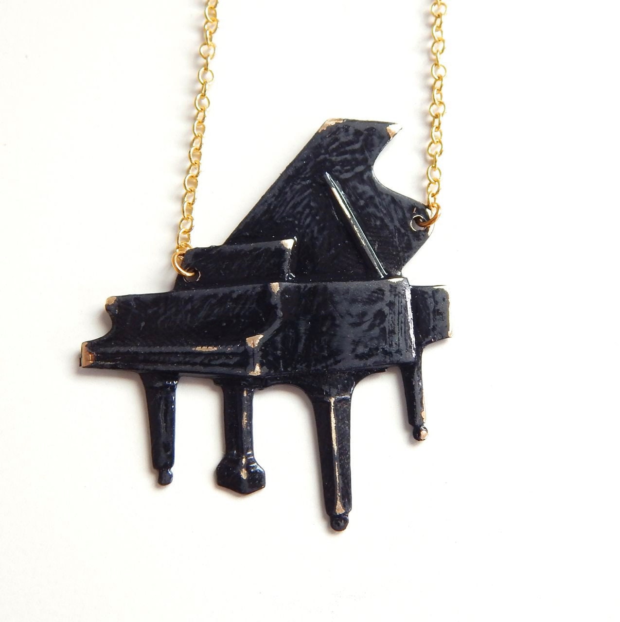 Grand piano necklace - piano charm pendant