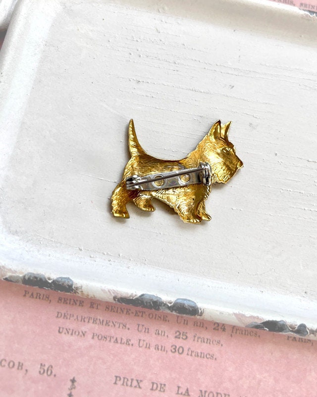 Scotty - Vintage Brass Scottish Terrier Pin