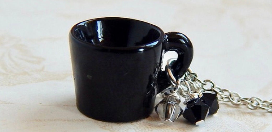 Miniature Tea cup Necklace - Little Cup of Spring