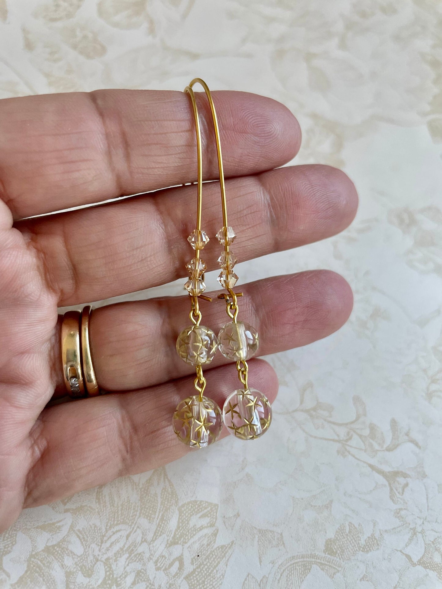 Starla III earrings - gold drop earrings