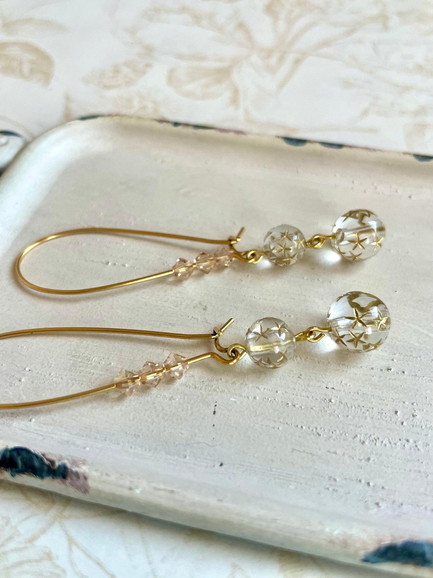 Starla III earrings - gold drop earrings