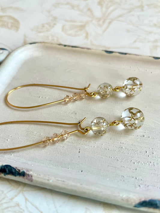 Starla III earrings - gold drop earrings