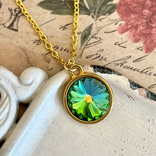 Rainbow crystal necklace