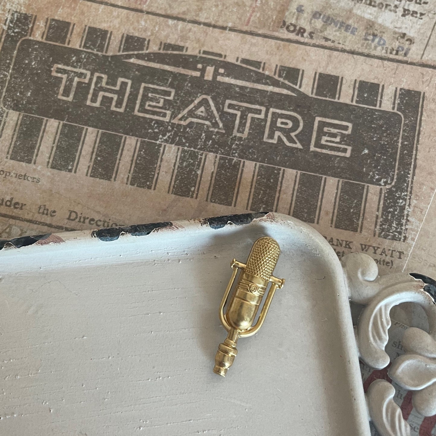 Brass microphone pin