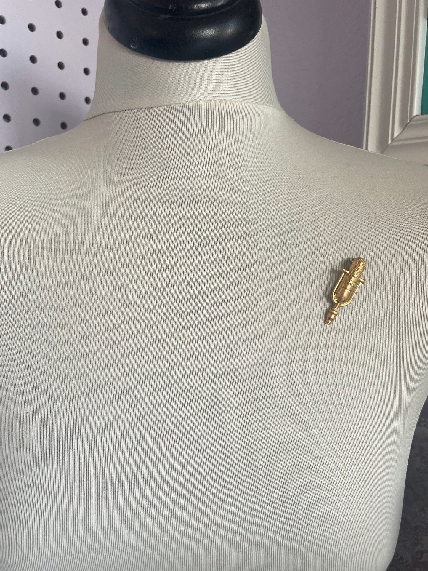 Brass microphone pin