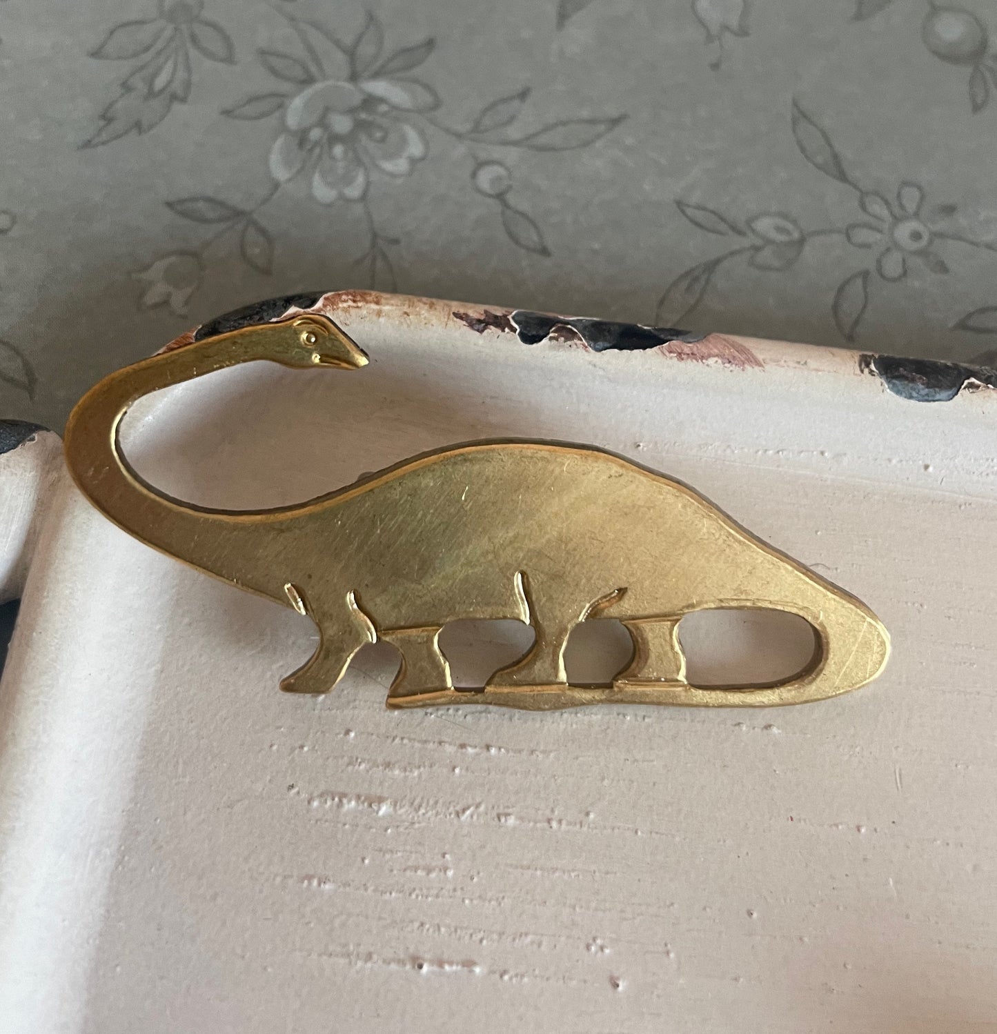 Vintage brass dinosaur pins your choice