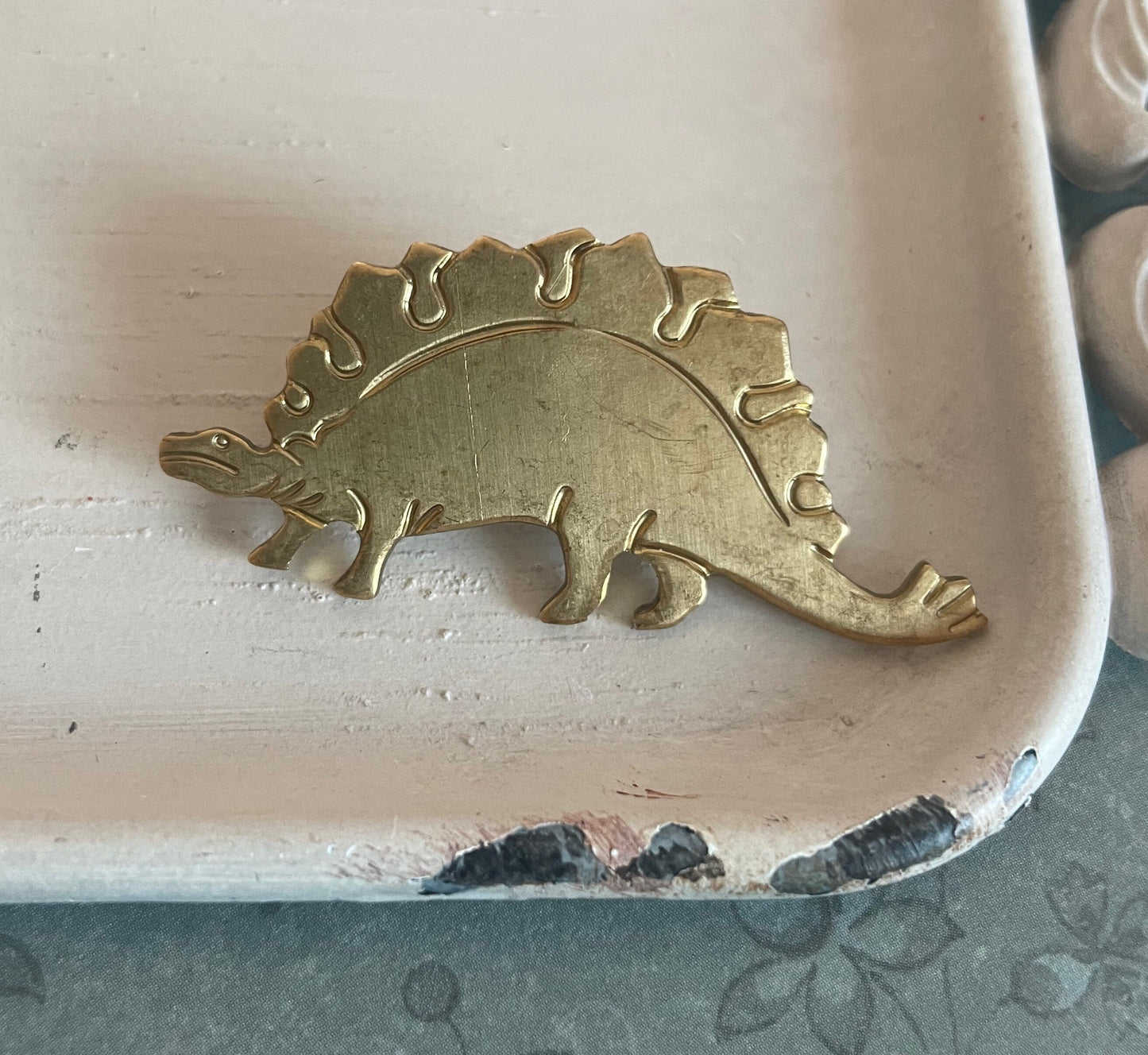 Vintage brass dinosaur pins your choice
