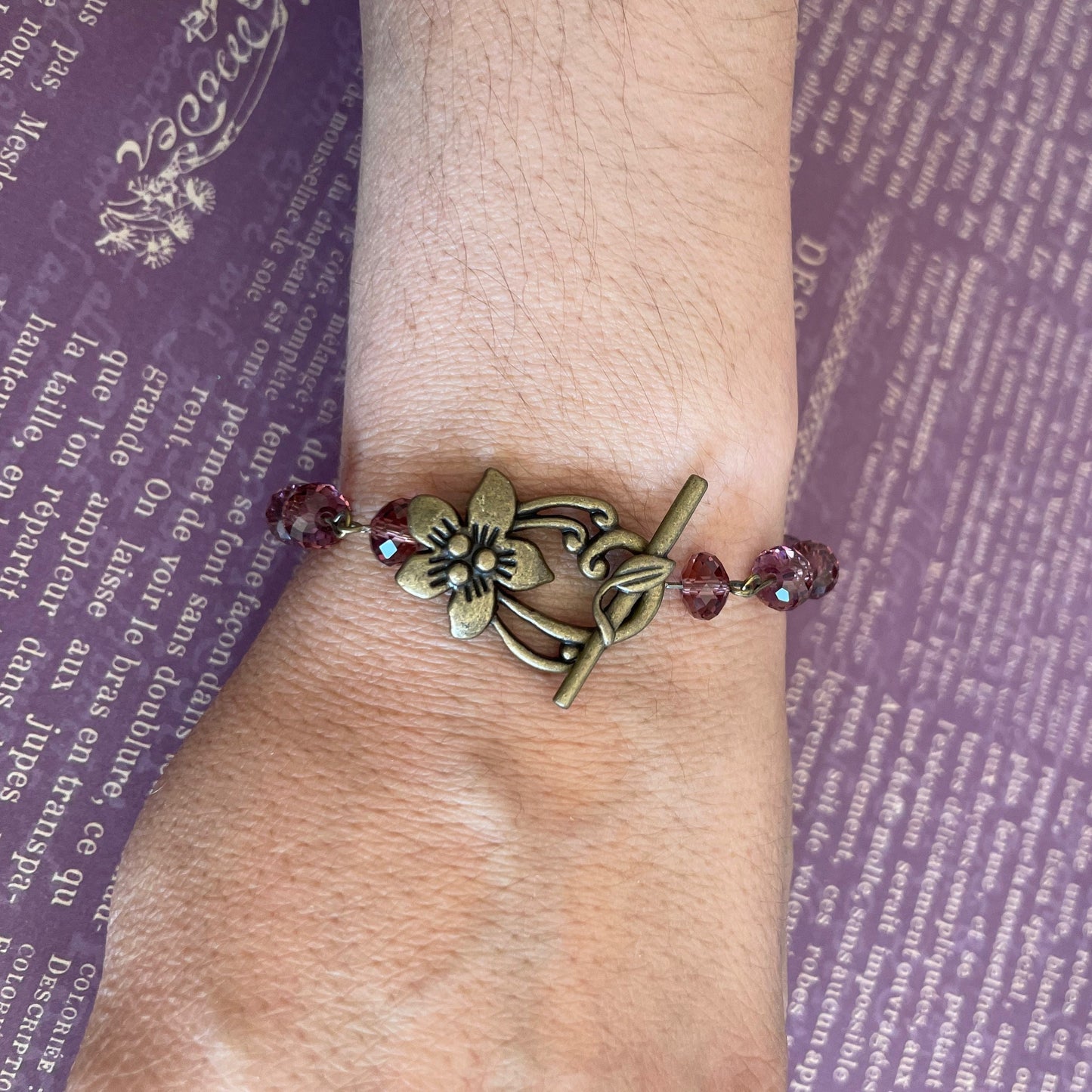 Amethyst Flower bracelet