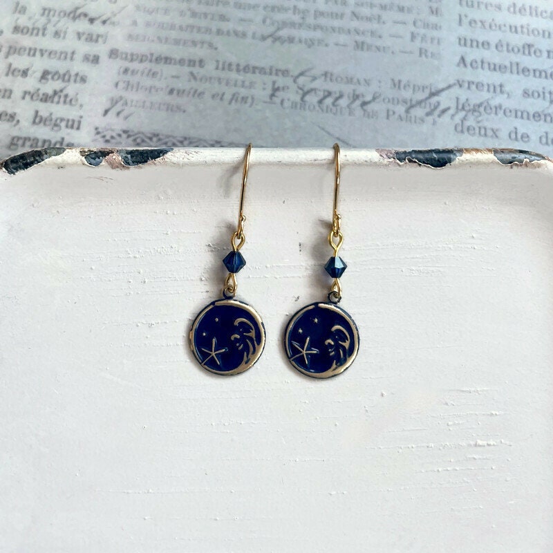 Man in the moon earrings