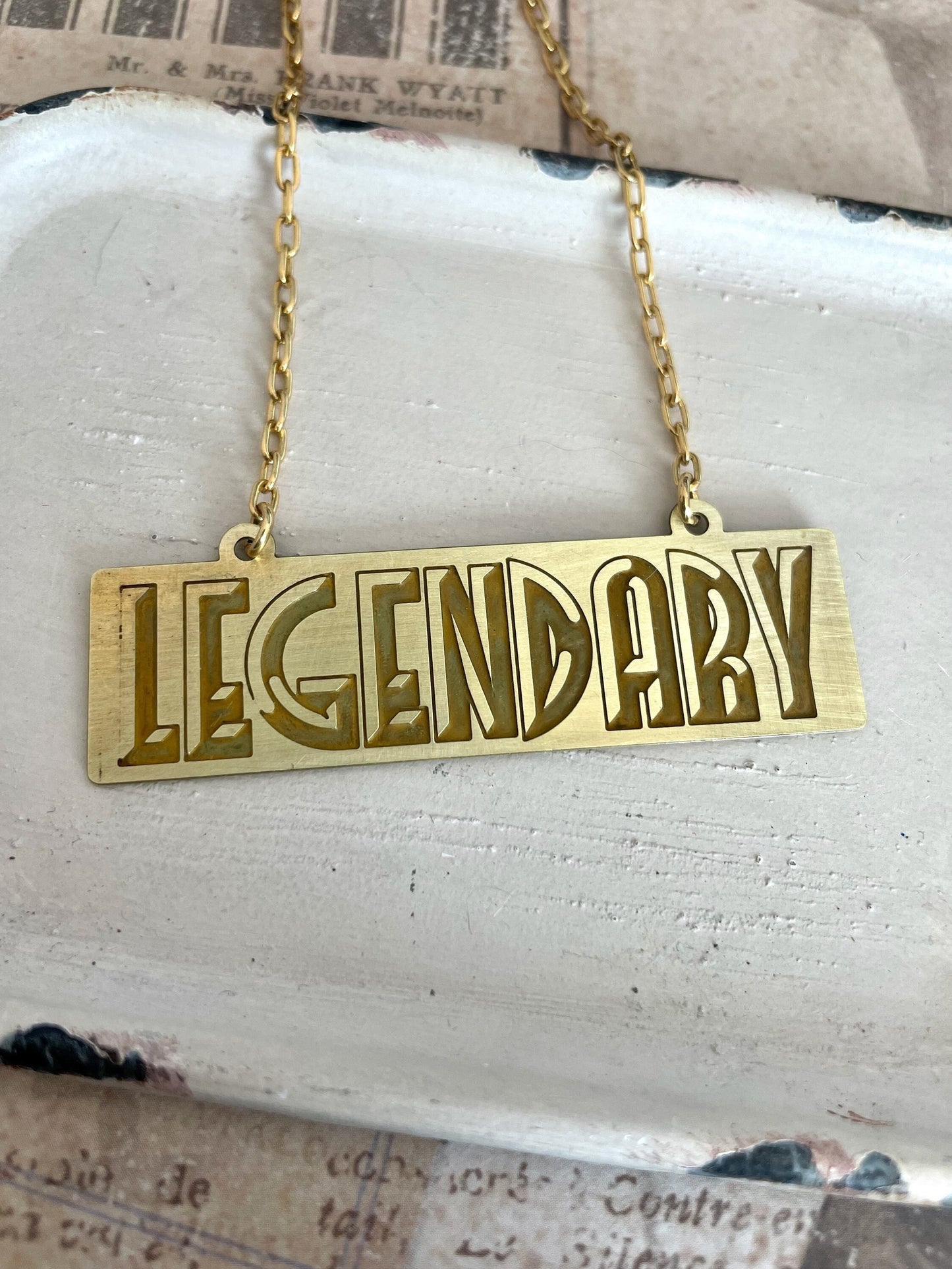 Legendary brass necklace