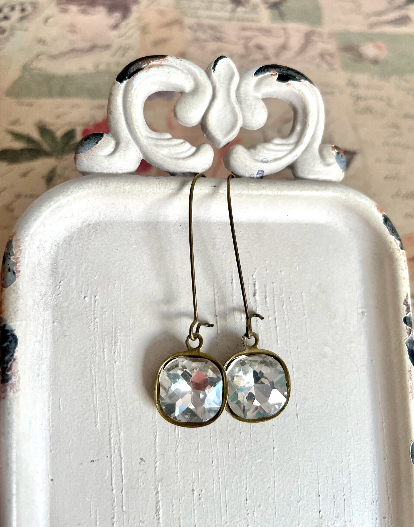 Clear vintage Swarovski crystal earrings