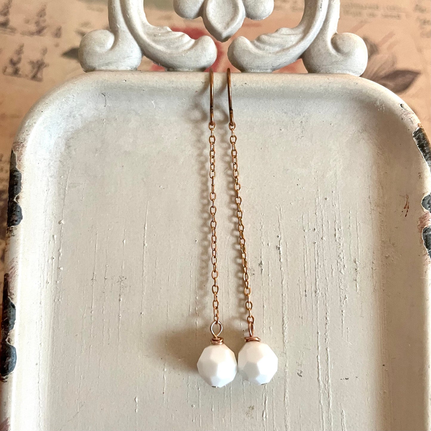 Vintage Swarovski crystal necklace, earrings,  or set in white crystal