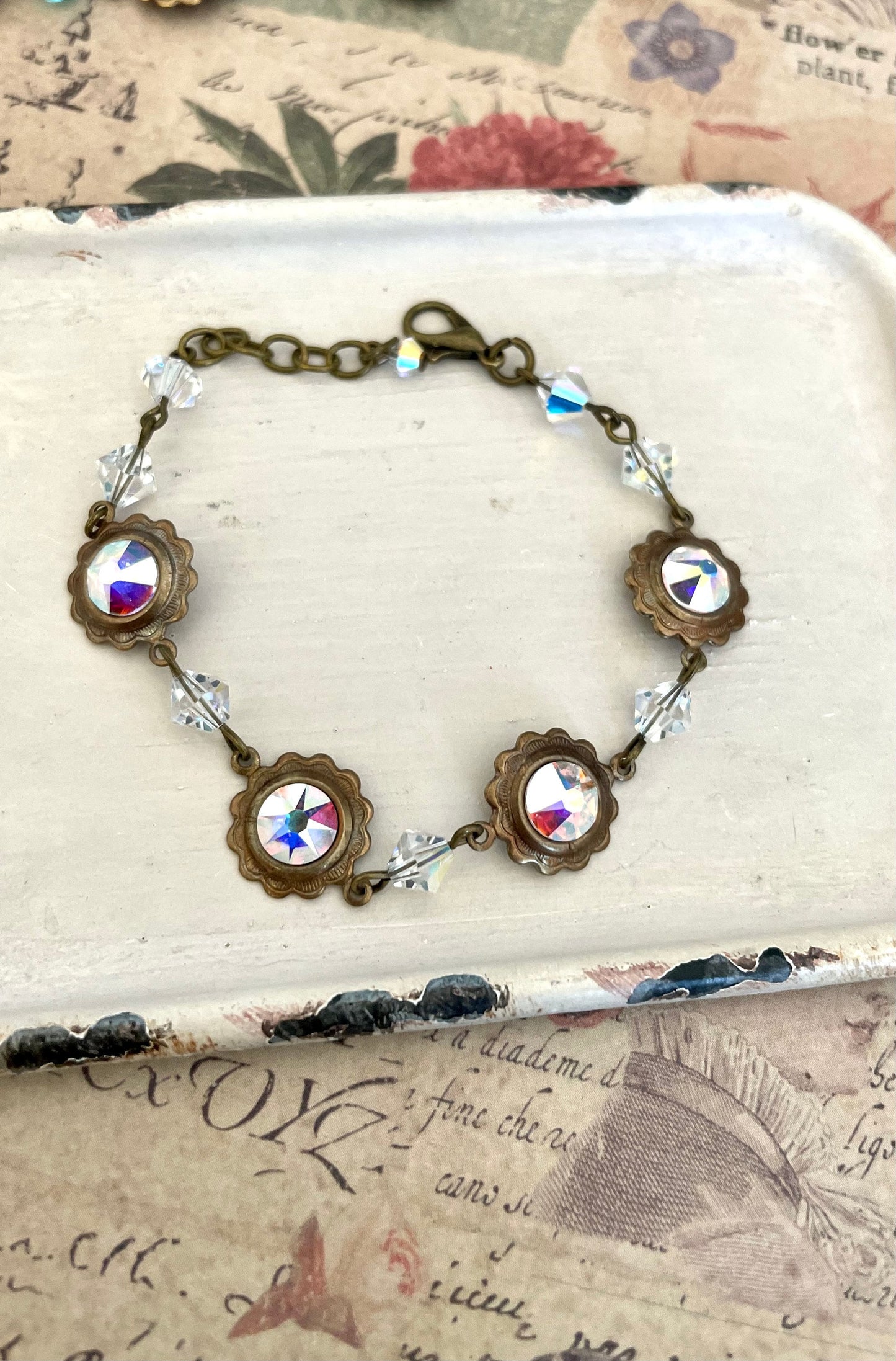 Vintage crystal beaded bracelet - Vintage SWAROVSKI® bracelet