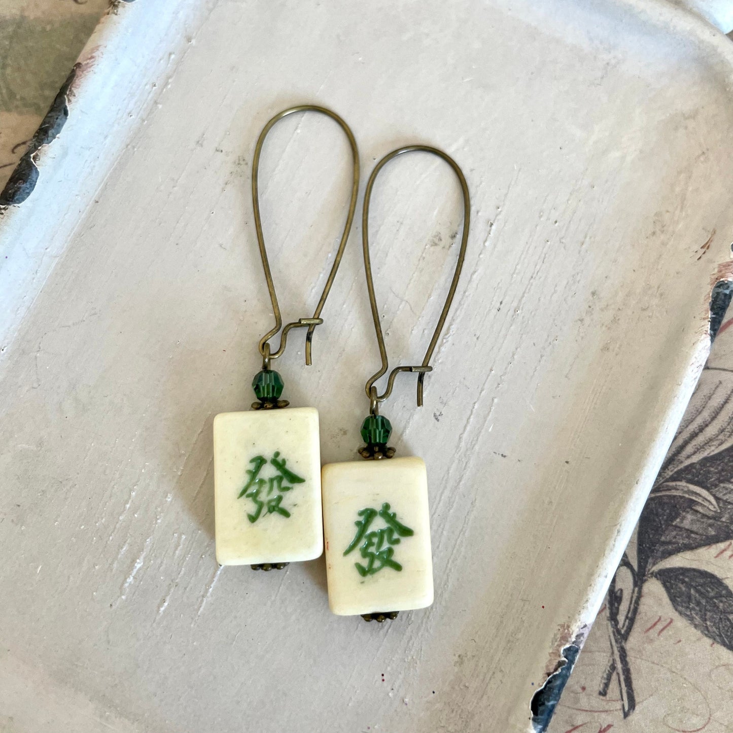 Mahjong tile earrings your choice