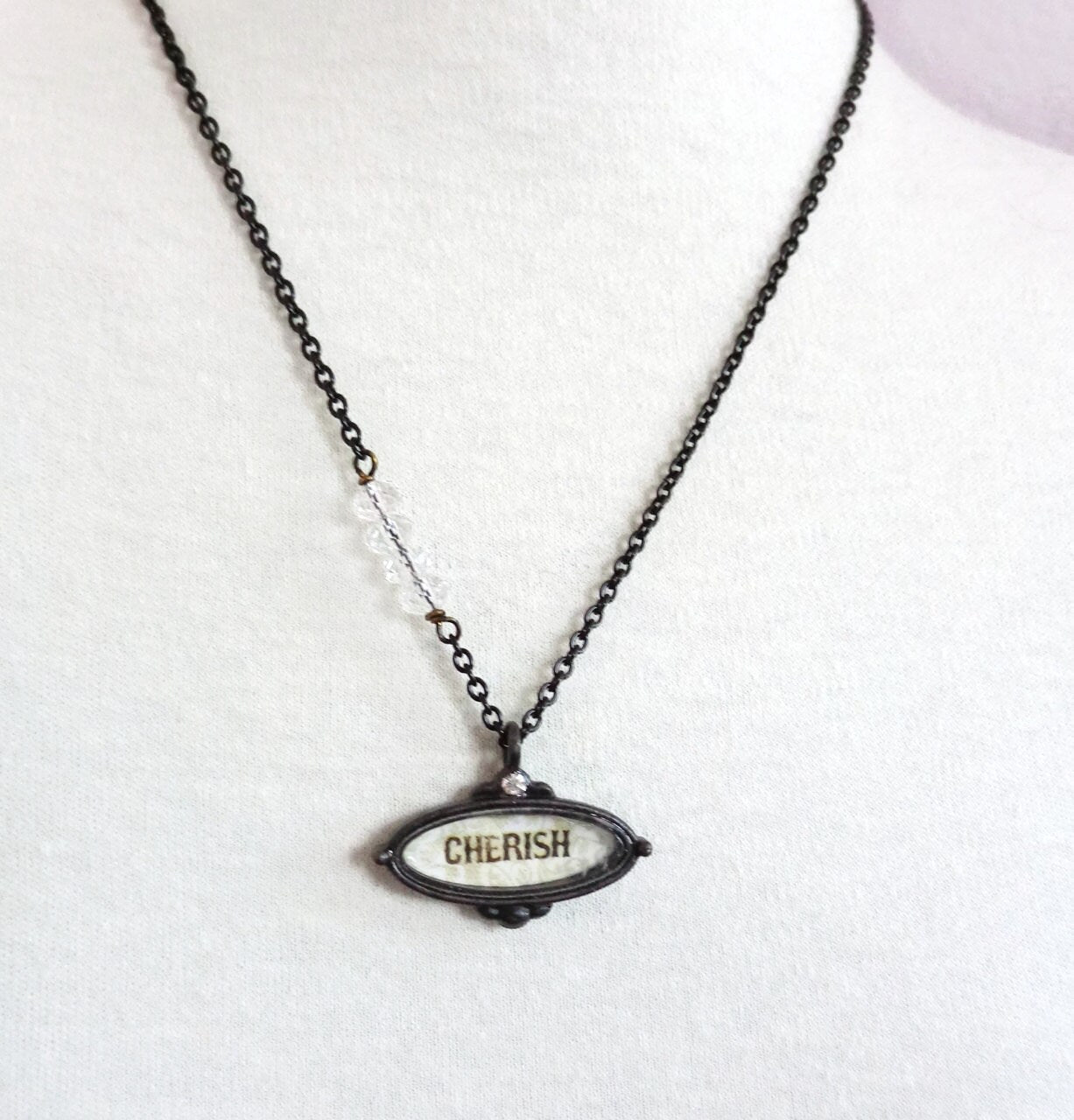 Cherish charm necklace