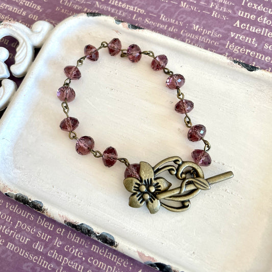 Amethyst Flower bracelet