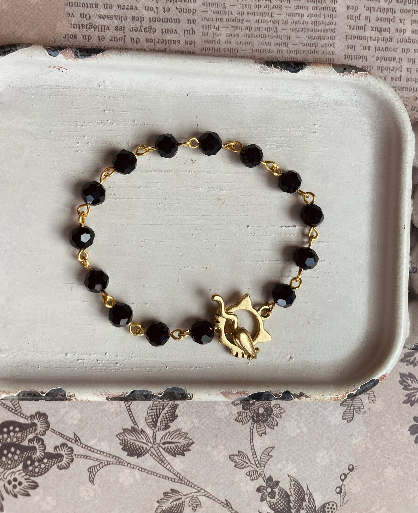 Black Cat and Mouse Bracelet
