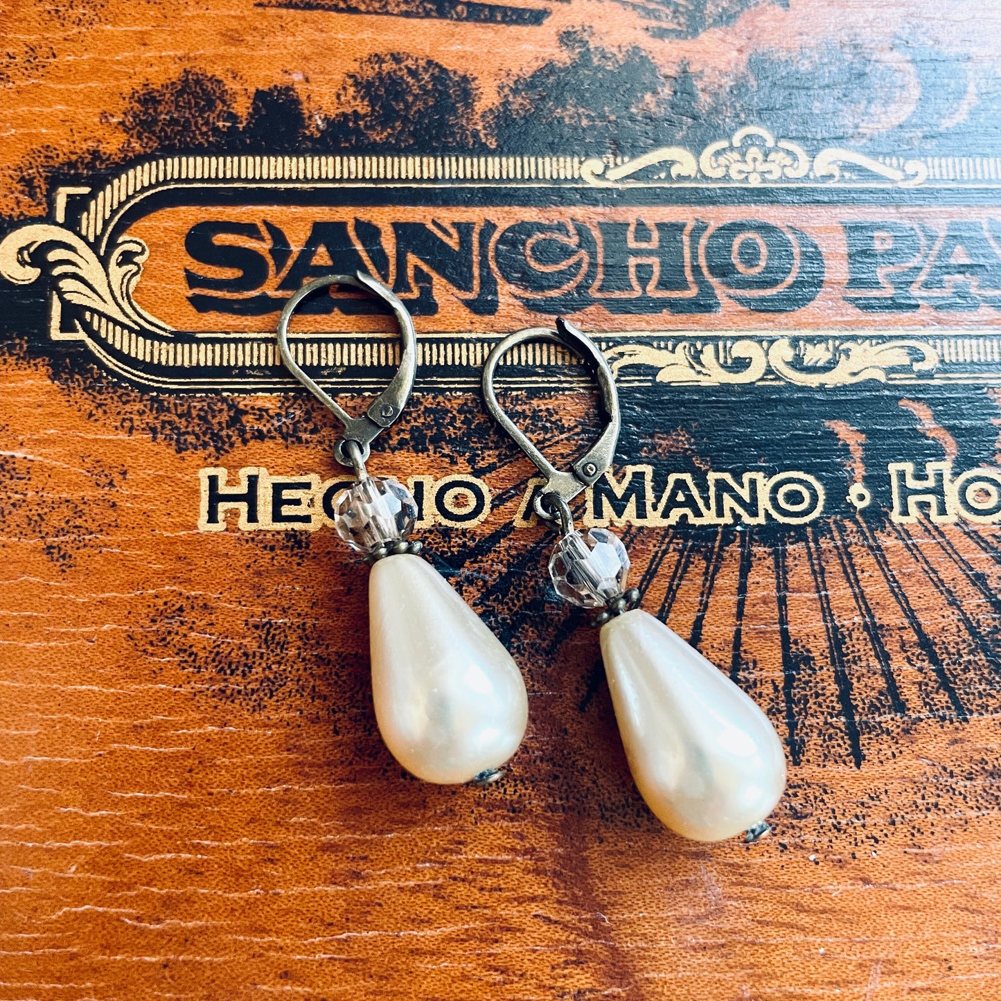 Arlena Pearl II - teardrop pearl earrings