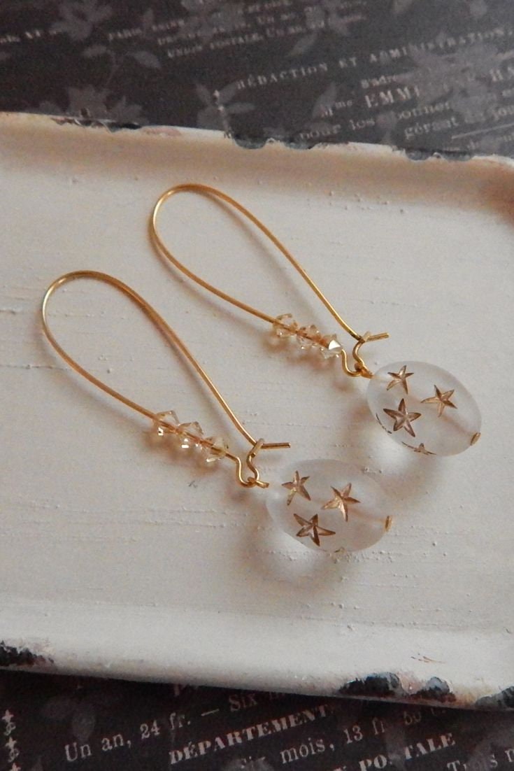 Starla I earrings - Vintage star bed earrings
